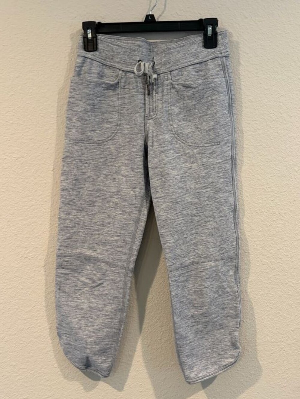 Lululemon Womens Vintage Y2K Heathered Grey Low Rise Cotton Capri Pants Size 4